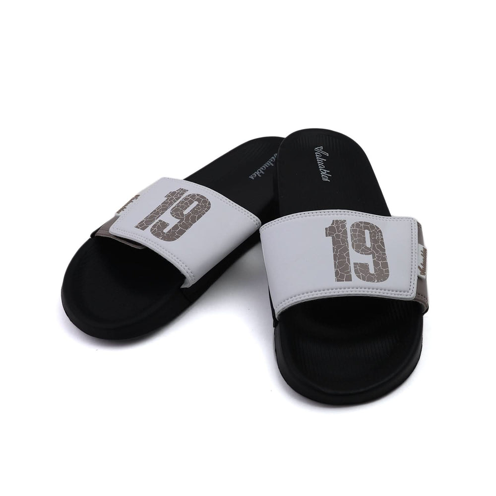 Valuable Open-toe Men's Slider - Black & White, Men's Slippers, Chase Value, Chase Value