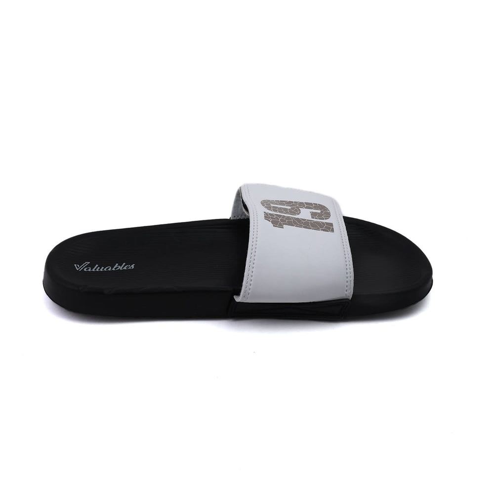 Valuable Open-toe Men's Slider - Black & White, Men's Slippers, Chase Value, Chase Value