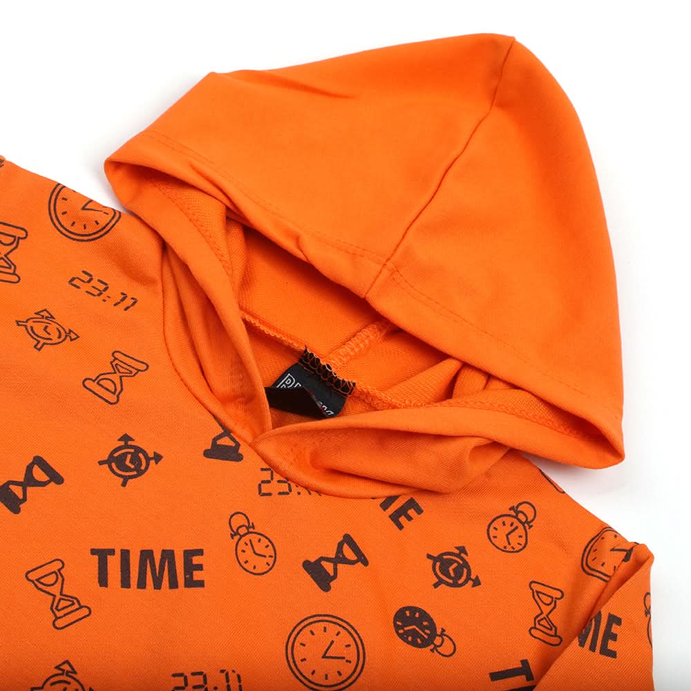 Boys Hoodie T-Shirt - Orange, Boys Hoodies & Sweat Shirts, Chase Value, Chase Value