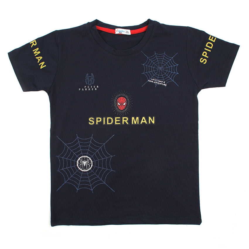 Boys Half Sleeves T-Shirt - Navy Blue