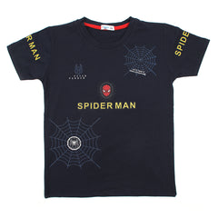 Boys Half Sleeves T-Shirt - Navy Blue