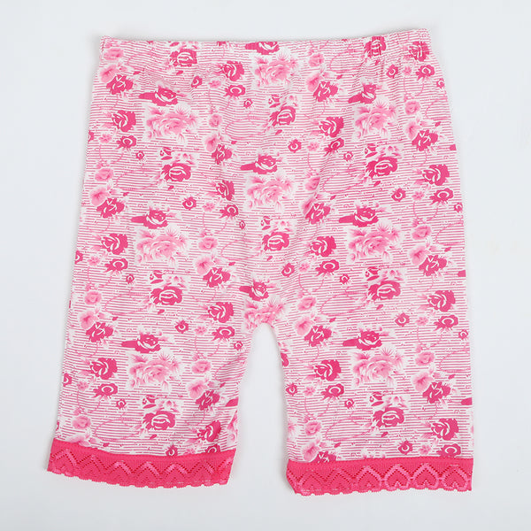 Girls Long Lace Boxer - Baby Pink