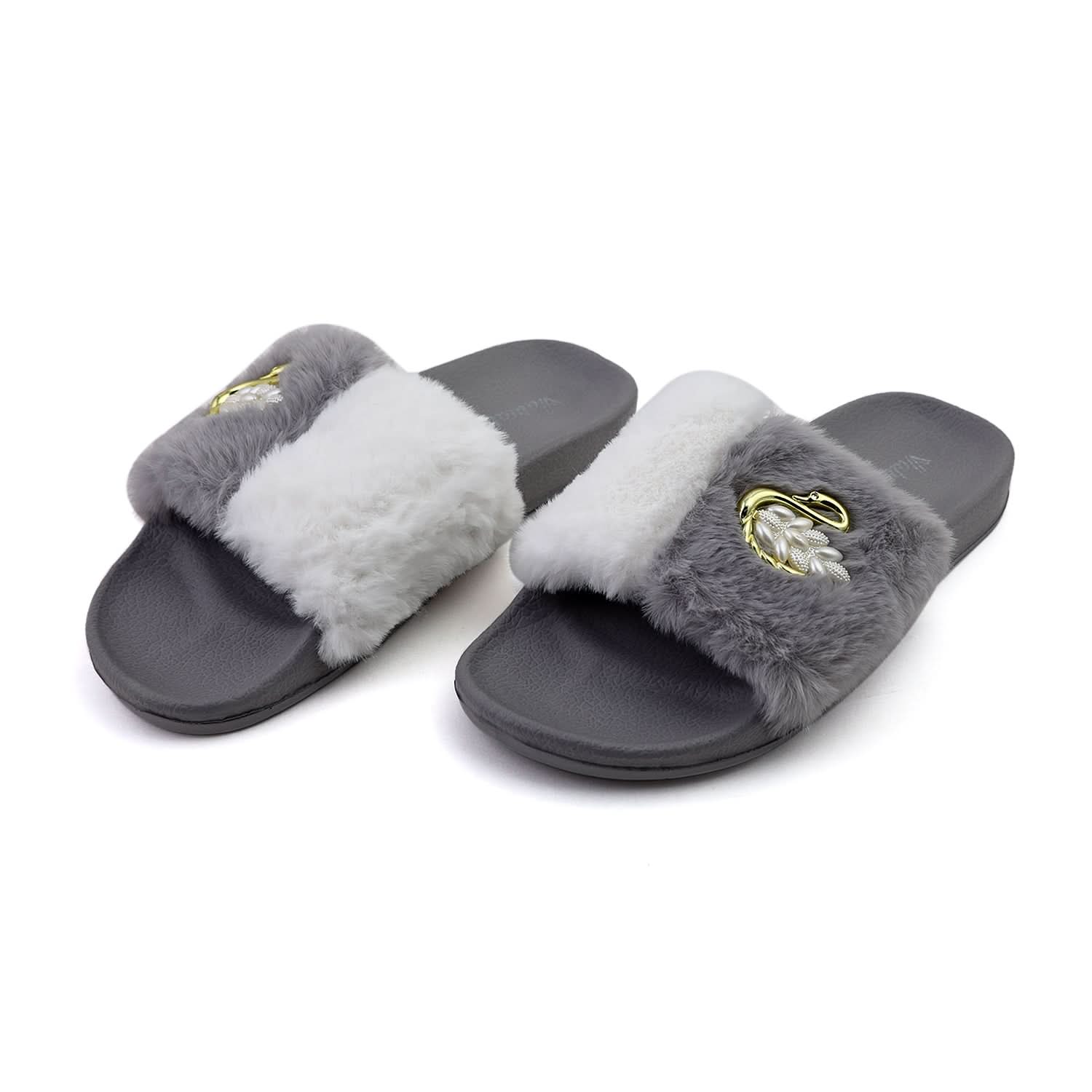 Valuable Women's Open-toe Slider - Grey, Women Slippers, Chase Value, Chase Value