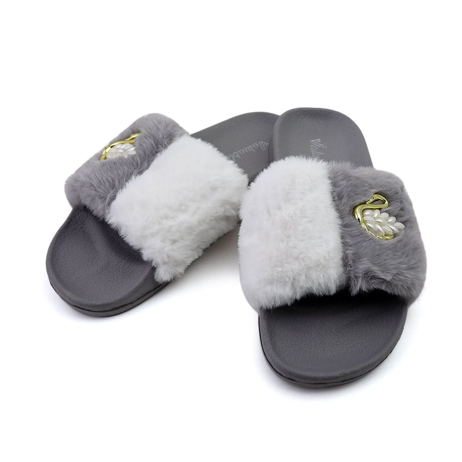 Valuable Women's Open-toe Slider - Grey, Women Slippers, Chase Value, Chase Value