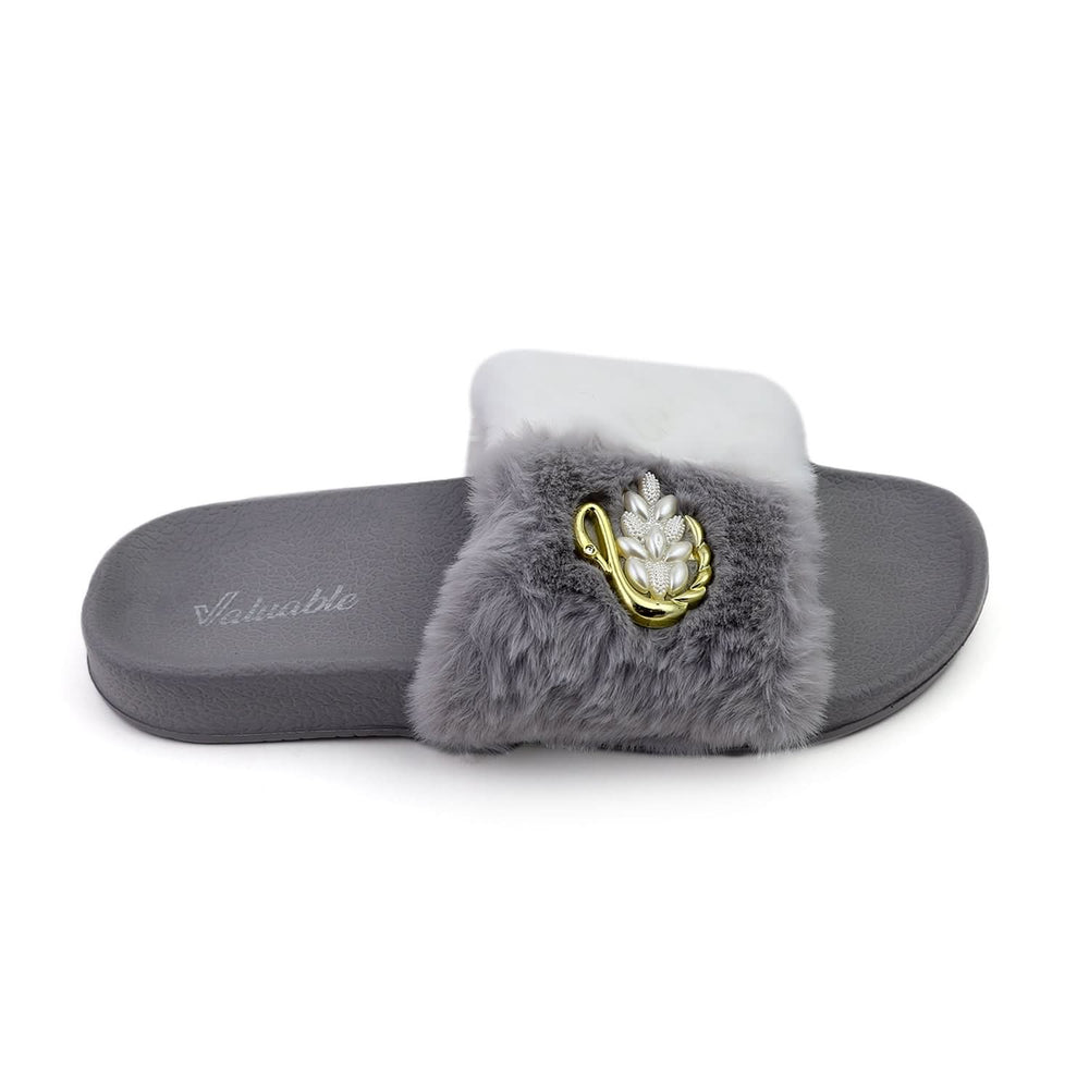 Valuable Women's Open-toe Slider - Grey, Women Slippers, Chase Value, Chase Value
