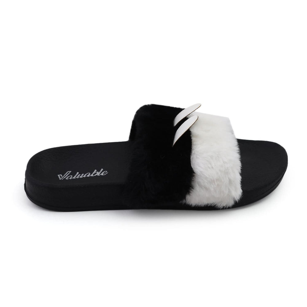 Valuable Women's Open-toe Slider - Black, Women Slippers, Chase Value, Chase Value
