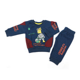 Newborn Boys Full Sleeves 2Pcs Suit - Steel Blue, Newborn Boys Sets & Suits, Chase Value, Chase Value