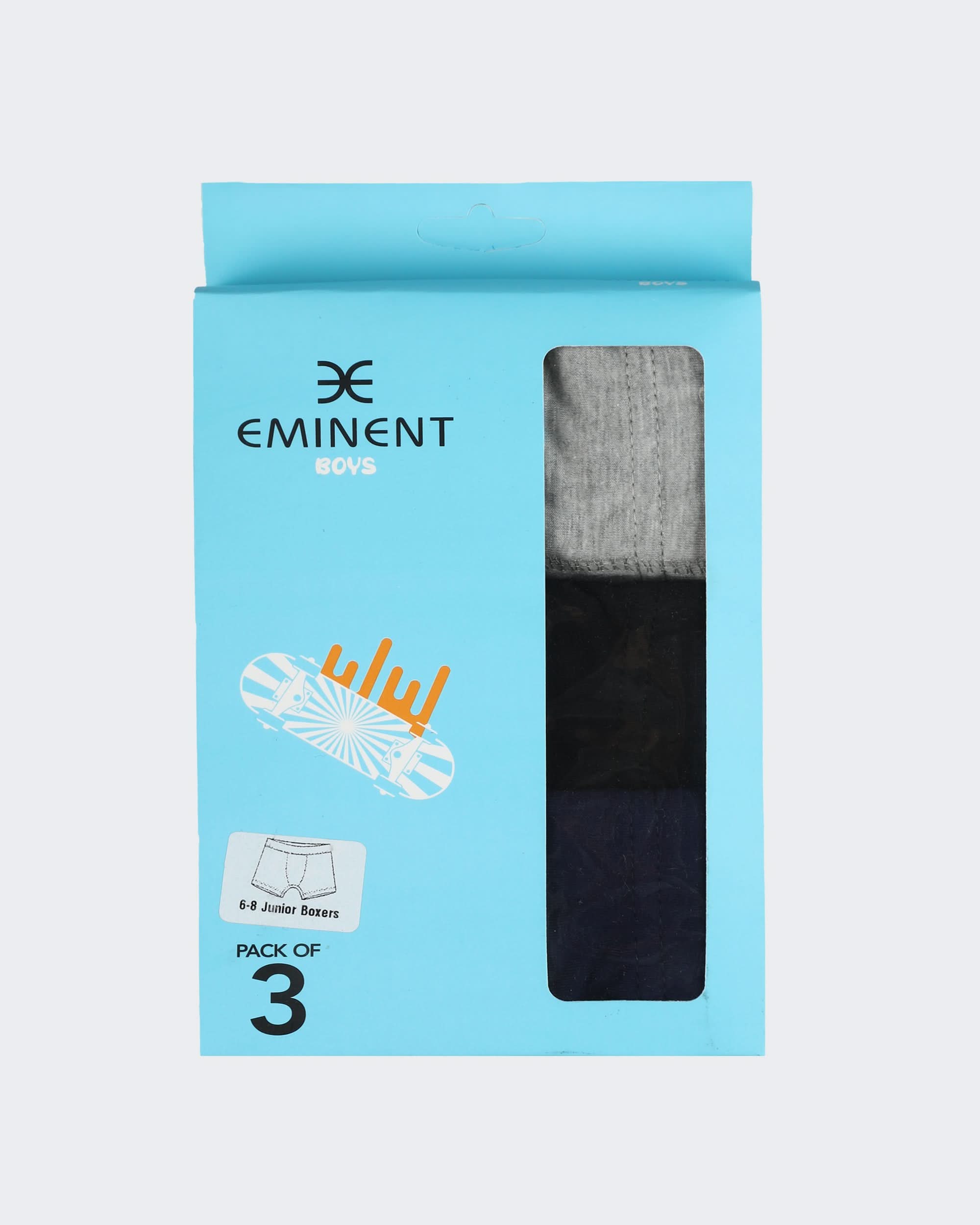Eminent Boys’ Plain Boxer – 3 Pcs, Boys Underwear, Eminent, Chase Value