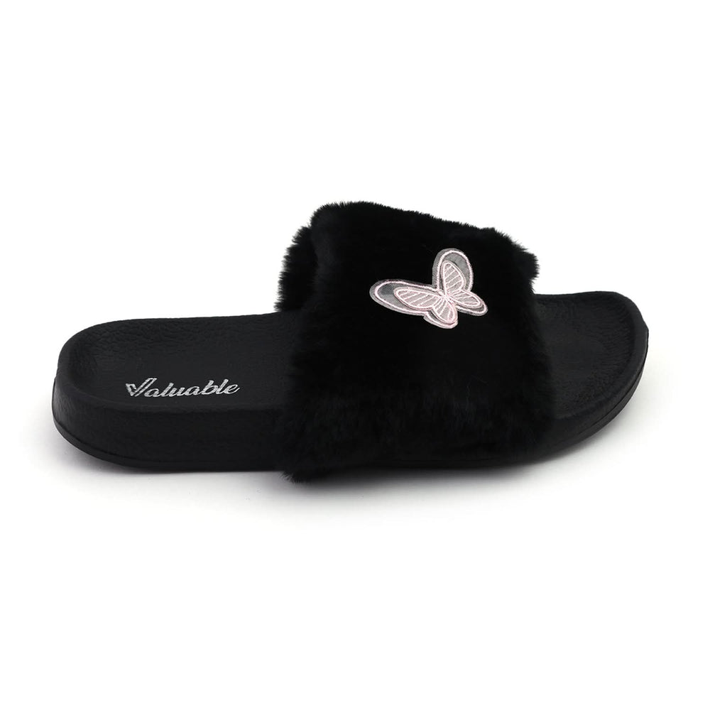 Valuable Women's Open-toe Slider - Black, Women Slippers, Chase Value, Chase Value