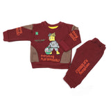 Newborn Boys Full Sleeves 2Pcs Suit - Maroon, Newborn Boys Sets & Suits, Chase Value, Chase Value