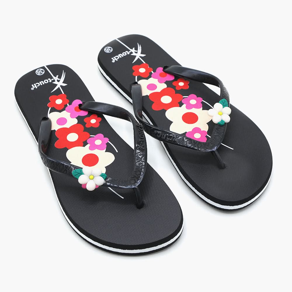 Women's Flip Flop Slipper - Black, Women Slippers, Chase Value, Chase Value