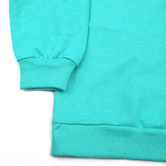 Boys Full Sleeves Hoodie T-Shirt - Sea Green