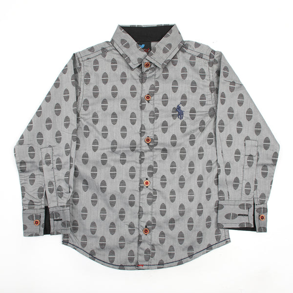 Boys Full Sleeves Shirt - Grey