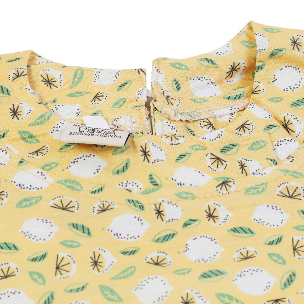 Girls Tight Half Sleeves Suit - Yellow, Girls Suits, Chase Value, Chase Value