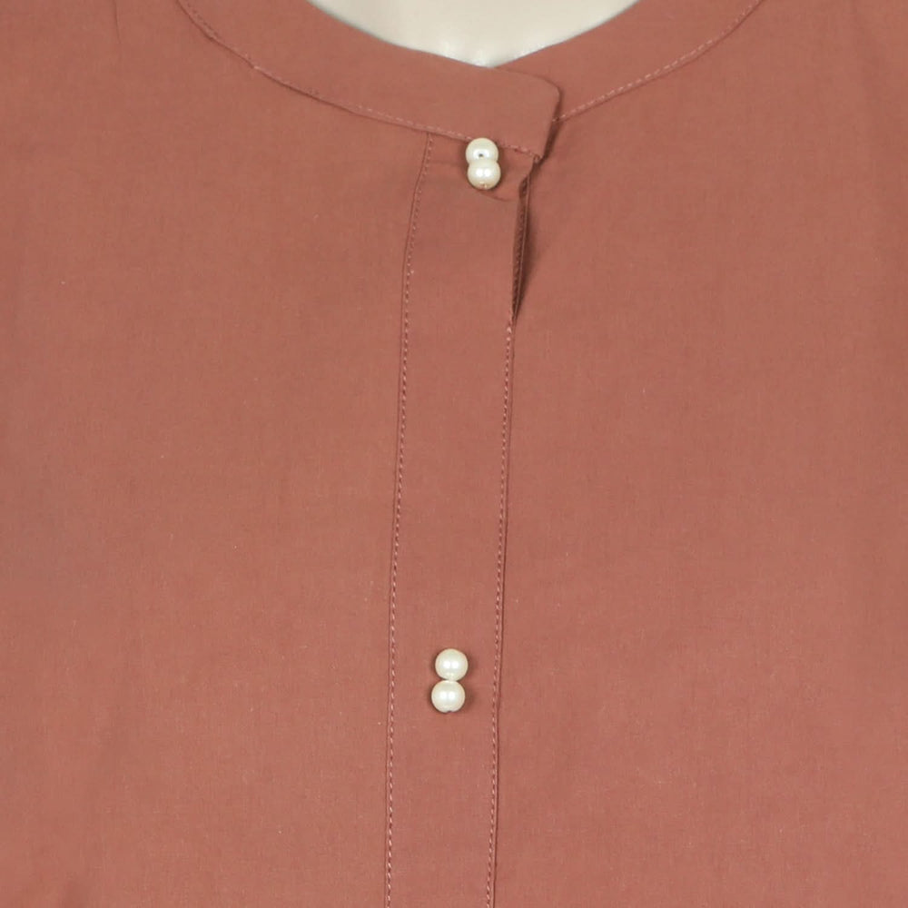 Women's Dyed fancy Kurti - Rust, Women Ready Kurtis, Chase Value, Chase Value
