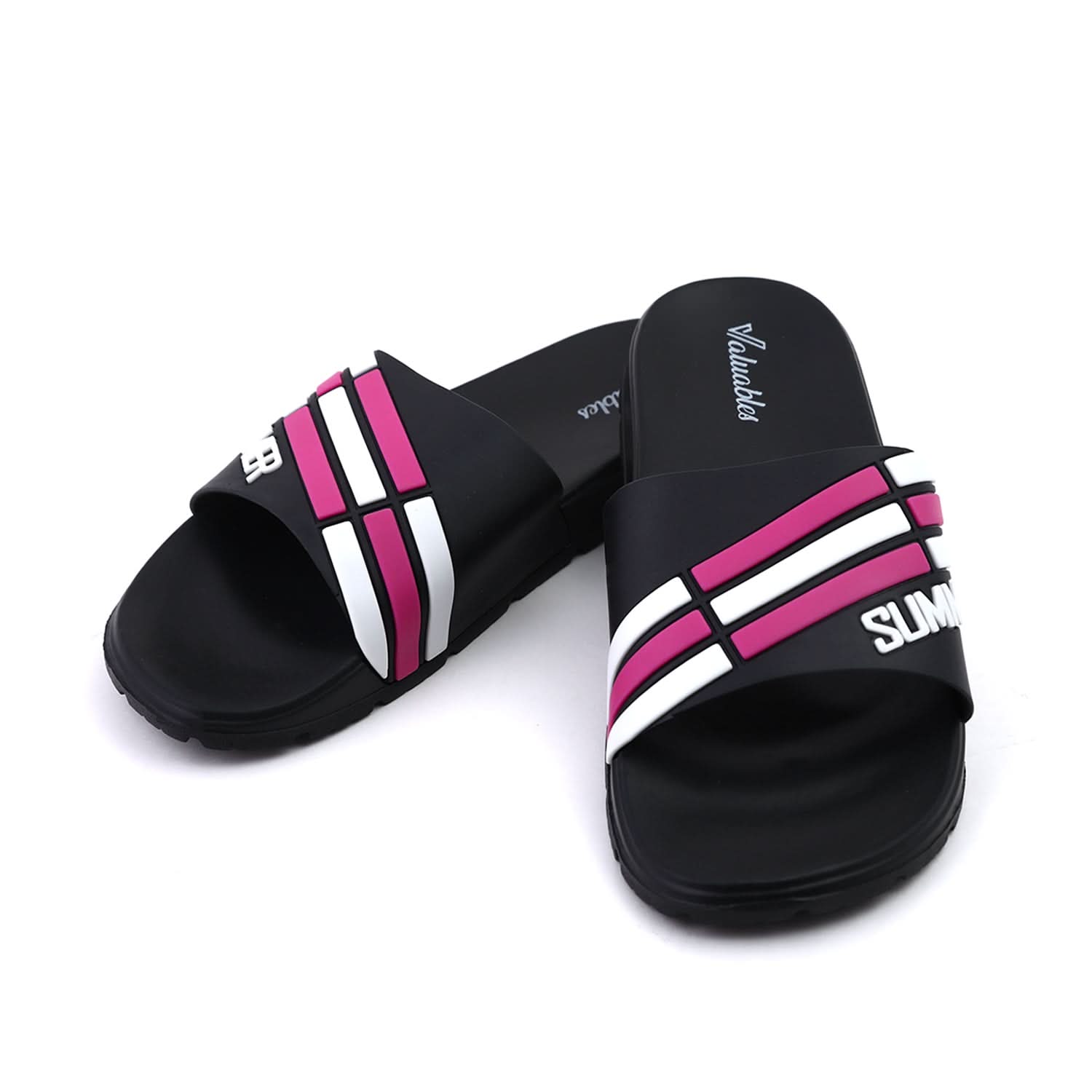 Valuable Women's Open-toe Slider - Black, Women Slippers, Chase Value, Chase Value