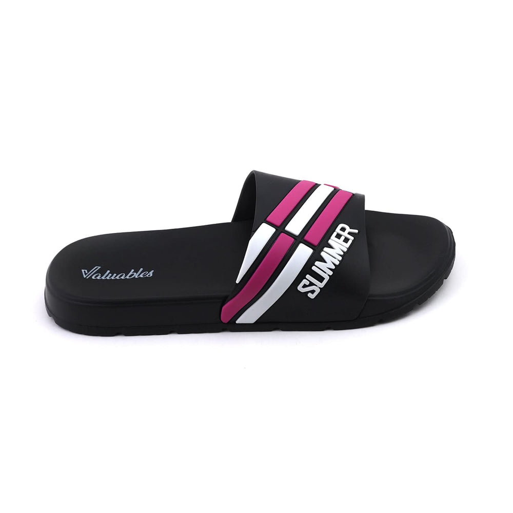 Valuable Women's Open-toe Slider - Black, Women Slippers, Chase Value, Chase Value