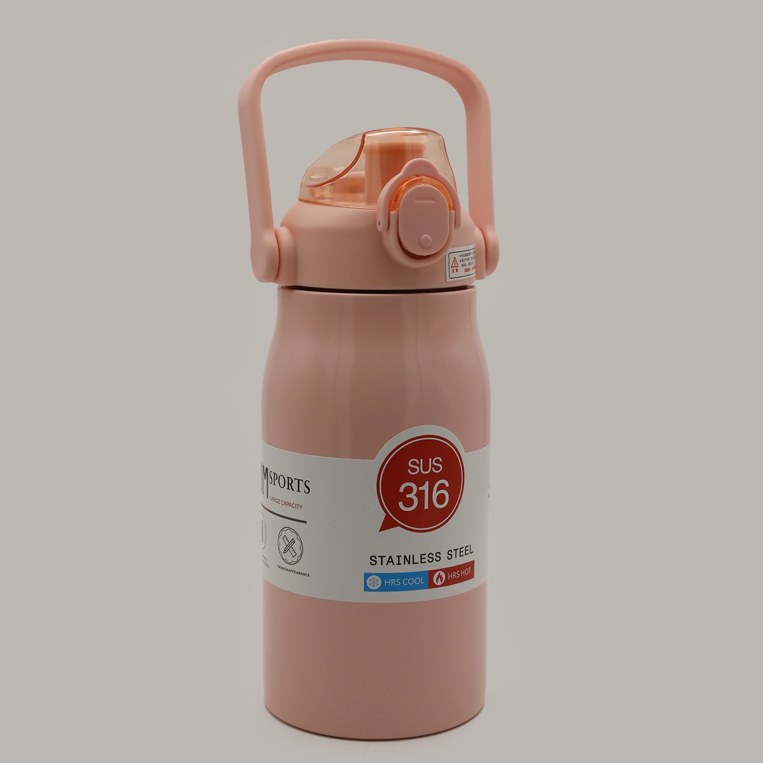 Vacuum Bottle Stainless Steel 100ml - Pink, Water Bottle, Chase Value, Chase Value