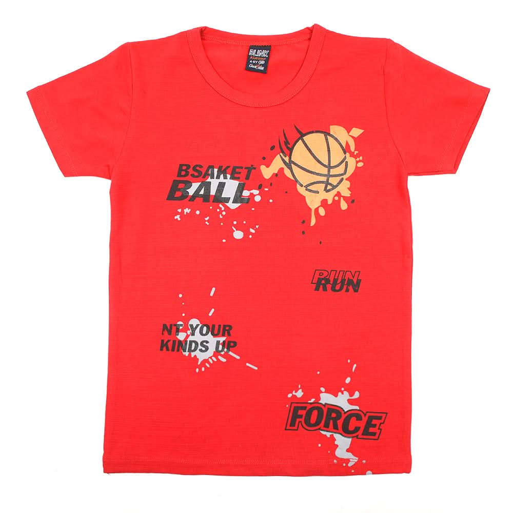 Boys Half Sleeves T-Shirt - Red, Boys T-Shirts, Chase Value, Chase Value