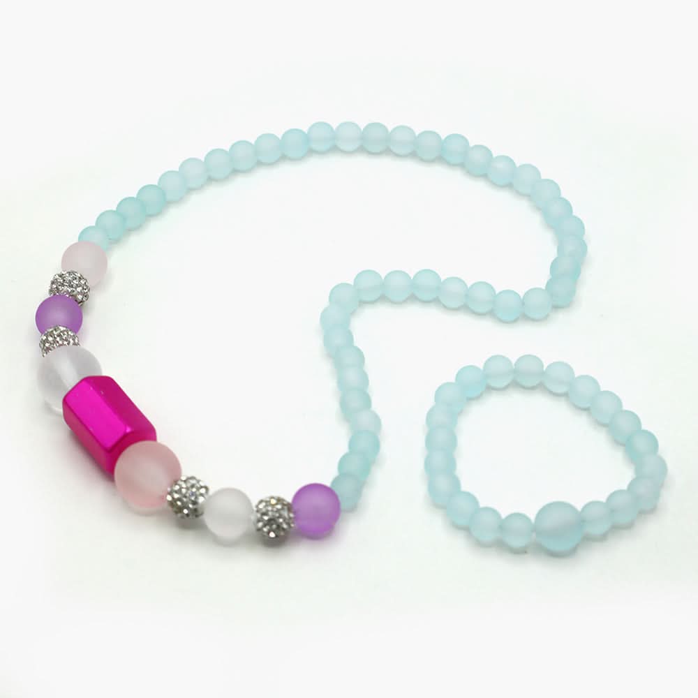 Girls Mala - Cyan, Girls Jewellery Sets, Chase Value, Chase Value