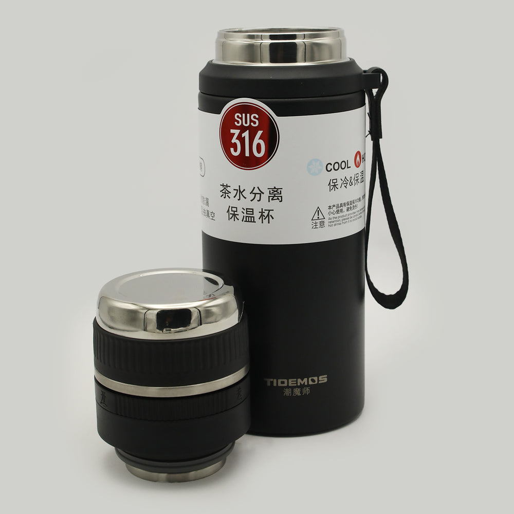 Tidemos Vacuum Bottle Stainlees Steel 850ml - Black, Water Bottle, Chase Value, Chase Value