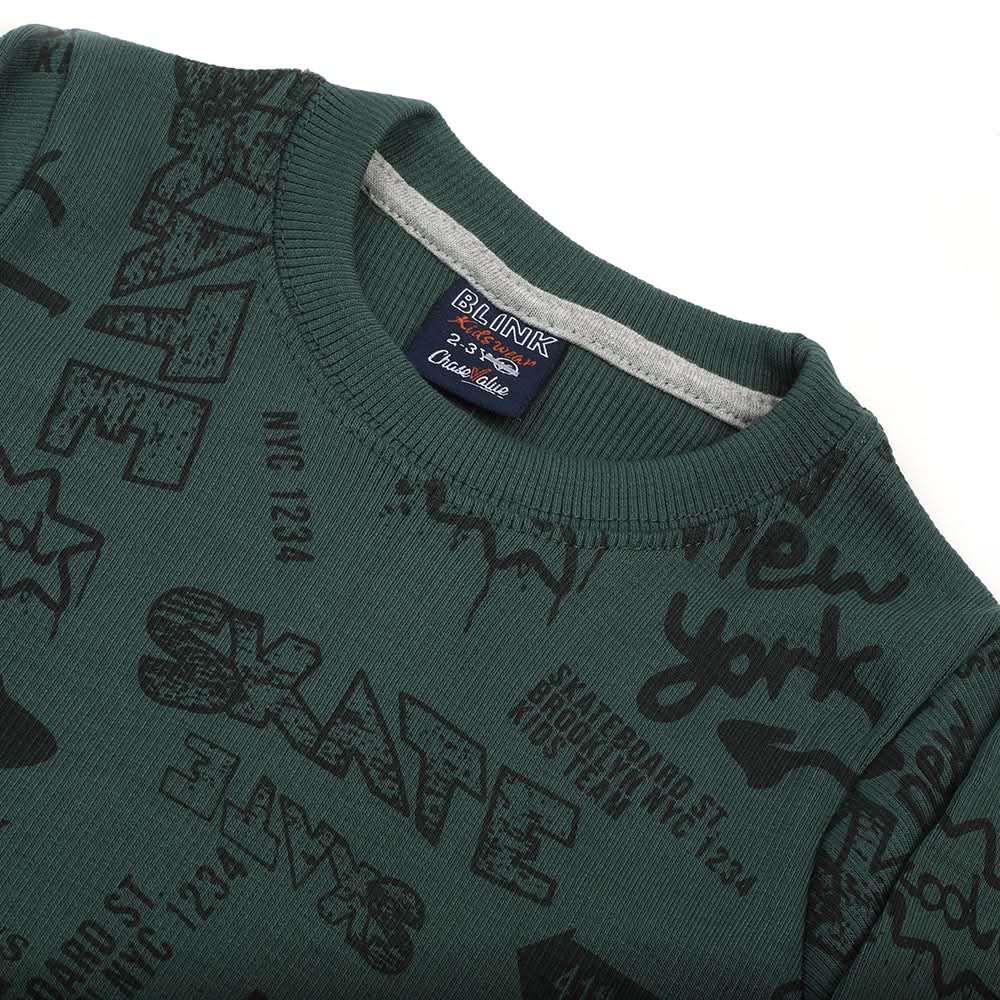 Boys Sweat Shirt - Dark Green, Boys Hoodies & Sweat Shirts, Chase Value, Chase Value