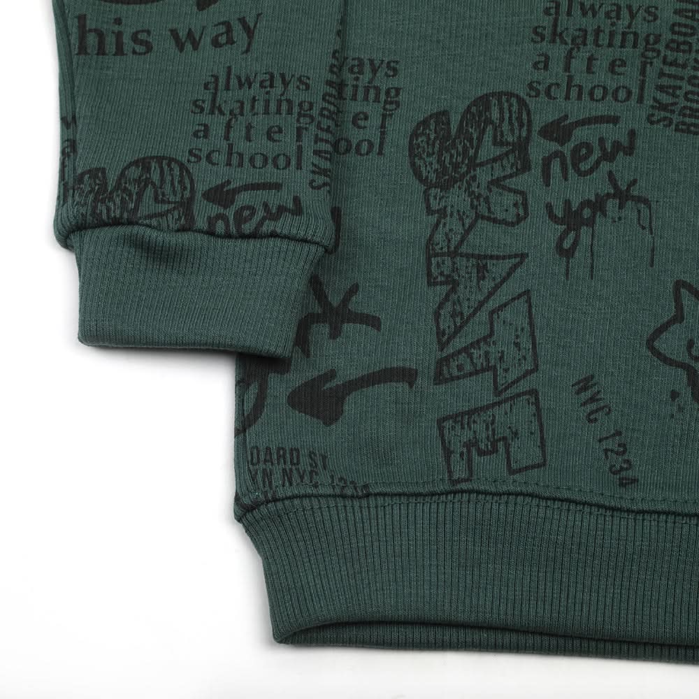 Boys Sweat Shirt - Dark Green, Boys Hoodies & Sweat Shirts, Chase Value, Chase Value