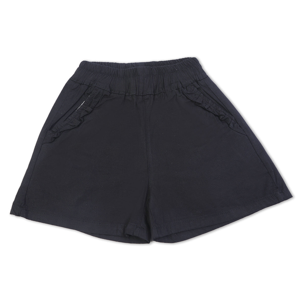 Girls Cotton Shorts - Black, Girls Shorts Skirts, Chase Value, Chase Value