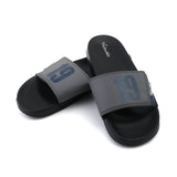 Valuable Open-toe Men's Slider - Black & Gray, Men's Slippers, Chase Value, Chase Value