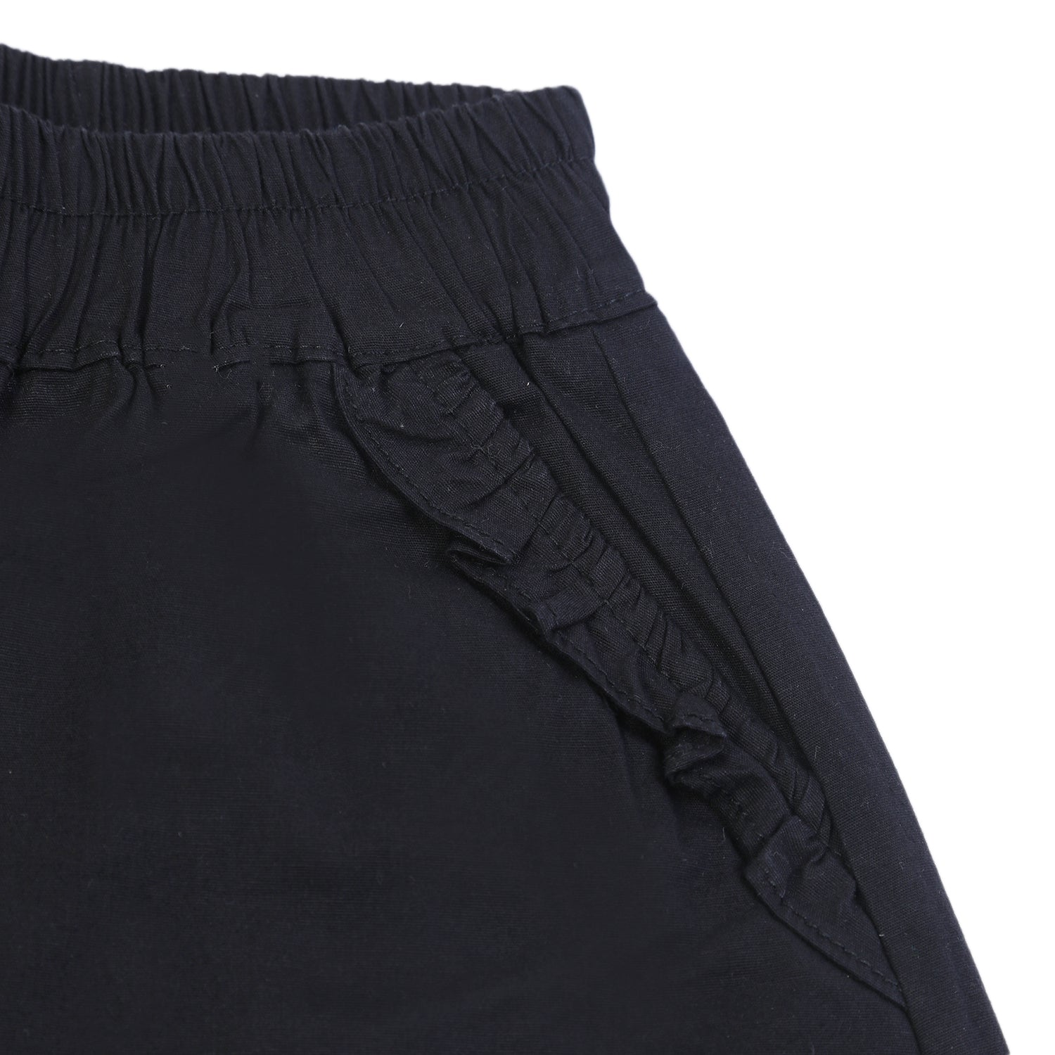 Girls Cotton Shorts - Black, Girls Shorts Skirts, Chase Value, Chase Value
