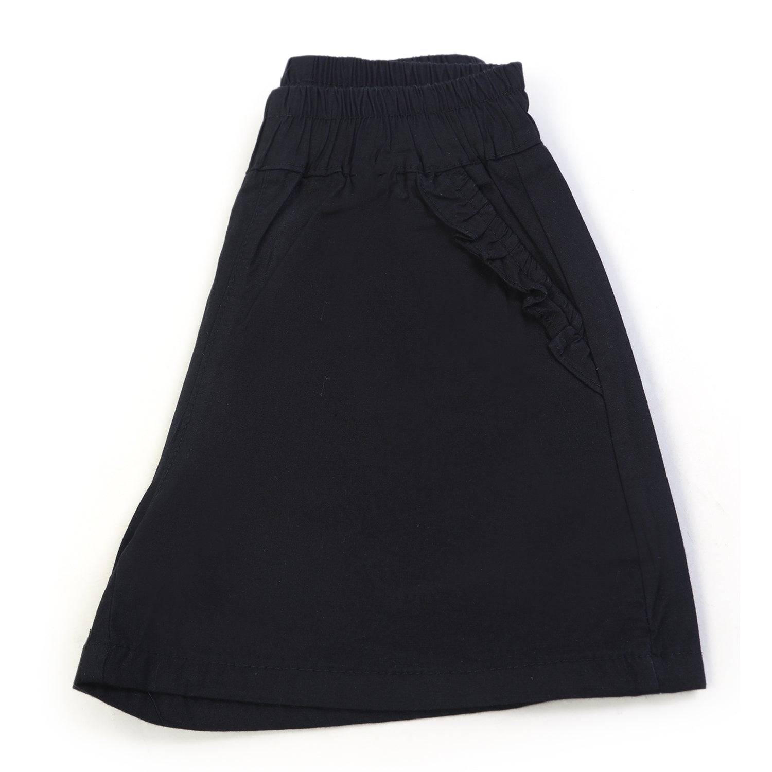 Girls Cotton Shorts - Black, Girls Shorts Skirts, Chase Value, Chase Value