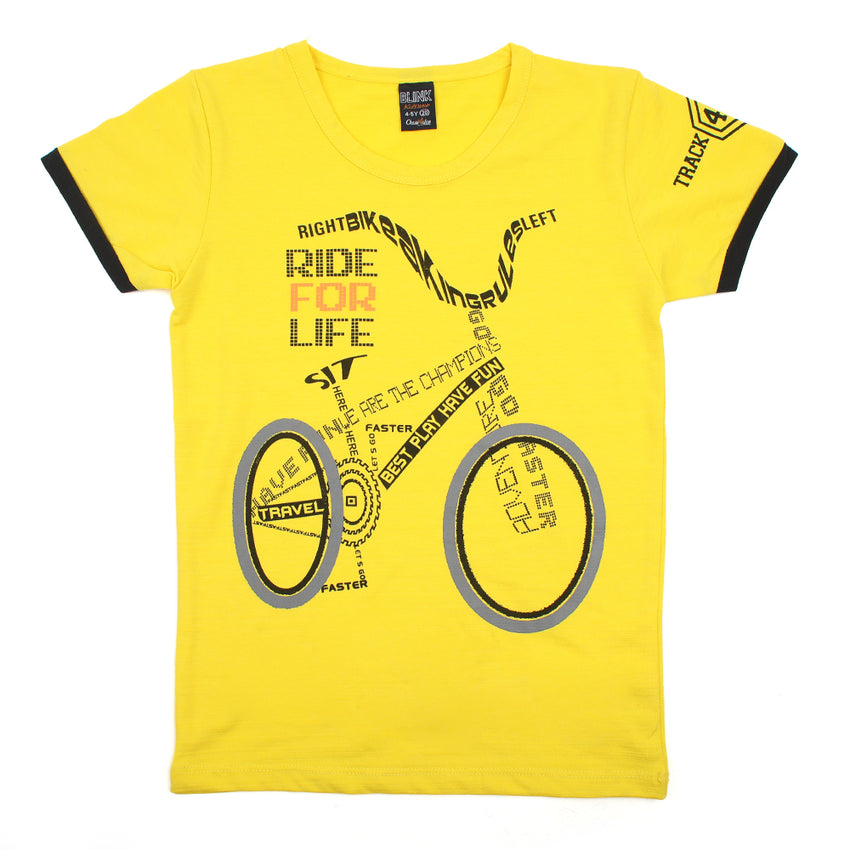 Boys Half Sleeves T-Shirt - Yellow