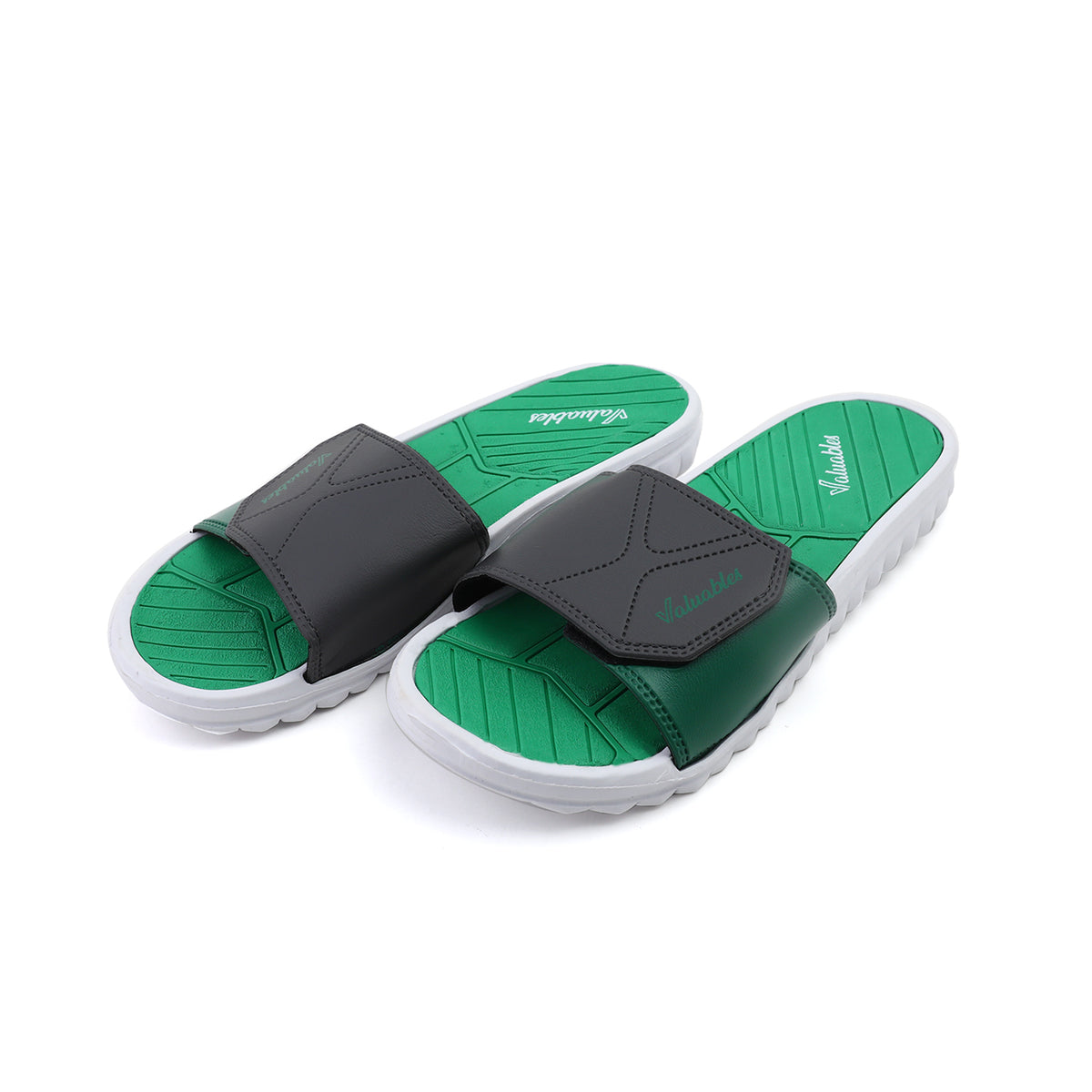 Valuable Open-toe Men's Slider - Green, Men's Slippers, Chase Value, Chase Value