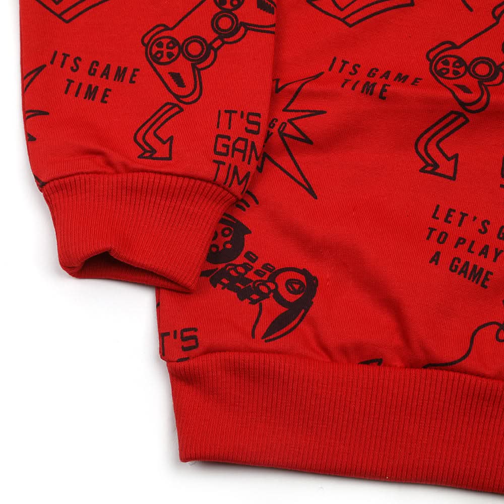 Boys Hoodie T-Shirt - Red, Boys Hoodies & Sweat Shirts, Chase Value, Chase Value
