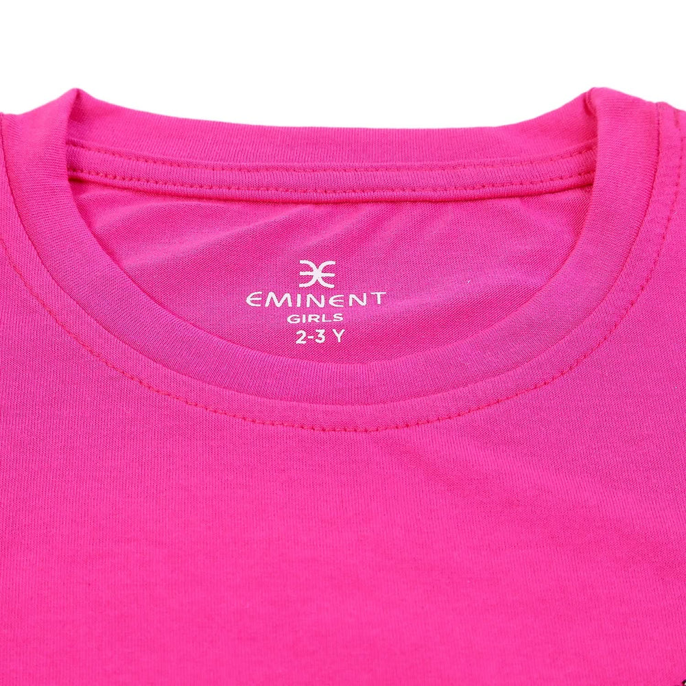 Eminent Girls Half Sleeves T-Shirt - Neon Pink, Girls T-Shirts, Eminent, Chase Value