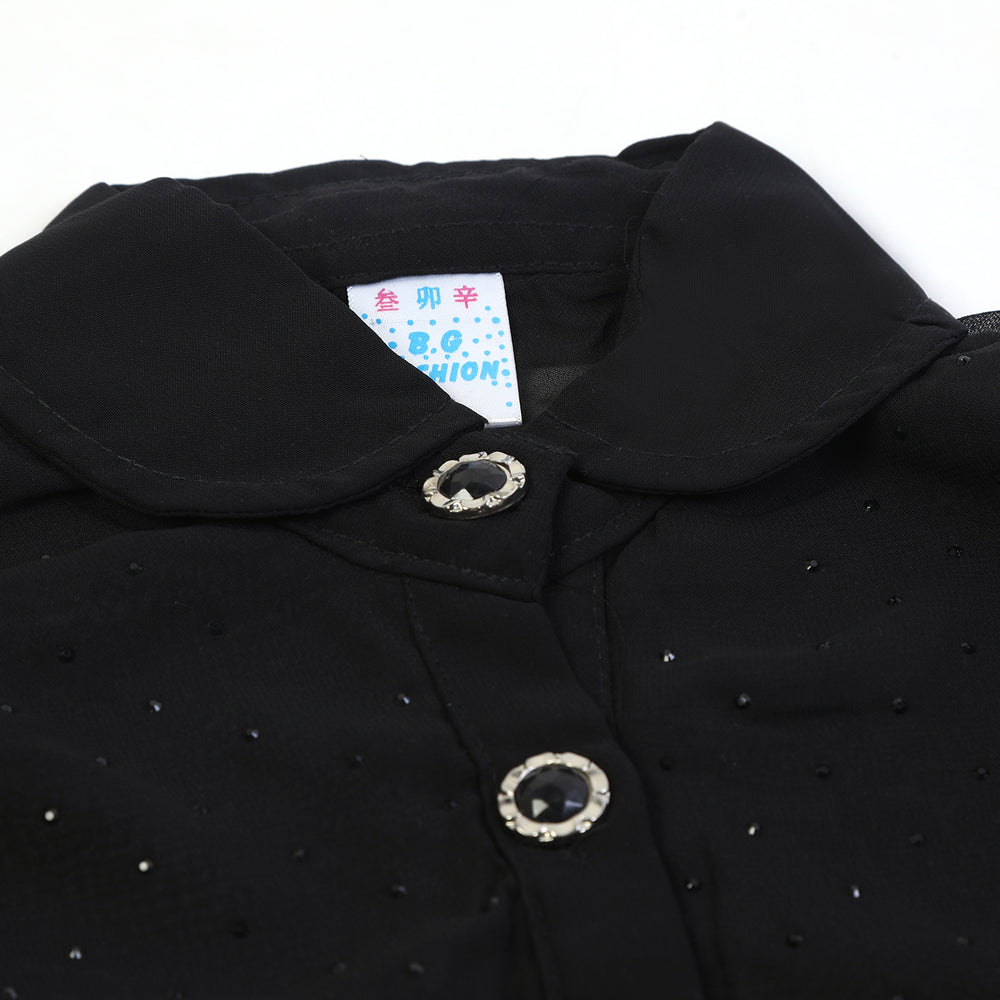 Girls Tight Half Sleeves Suit - Black, Girls Suits, Chase Value, Chase Value