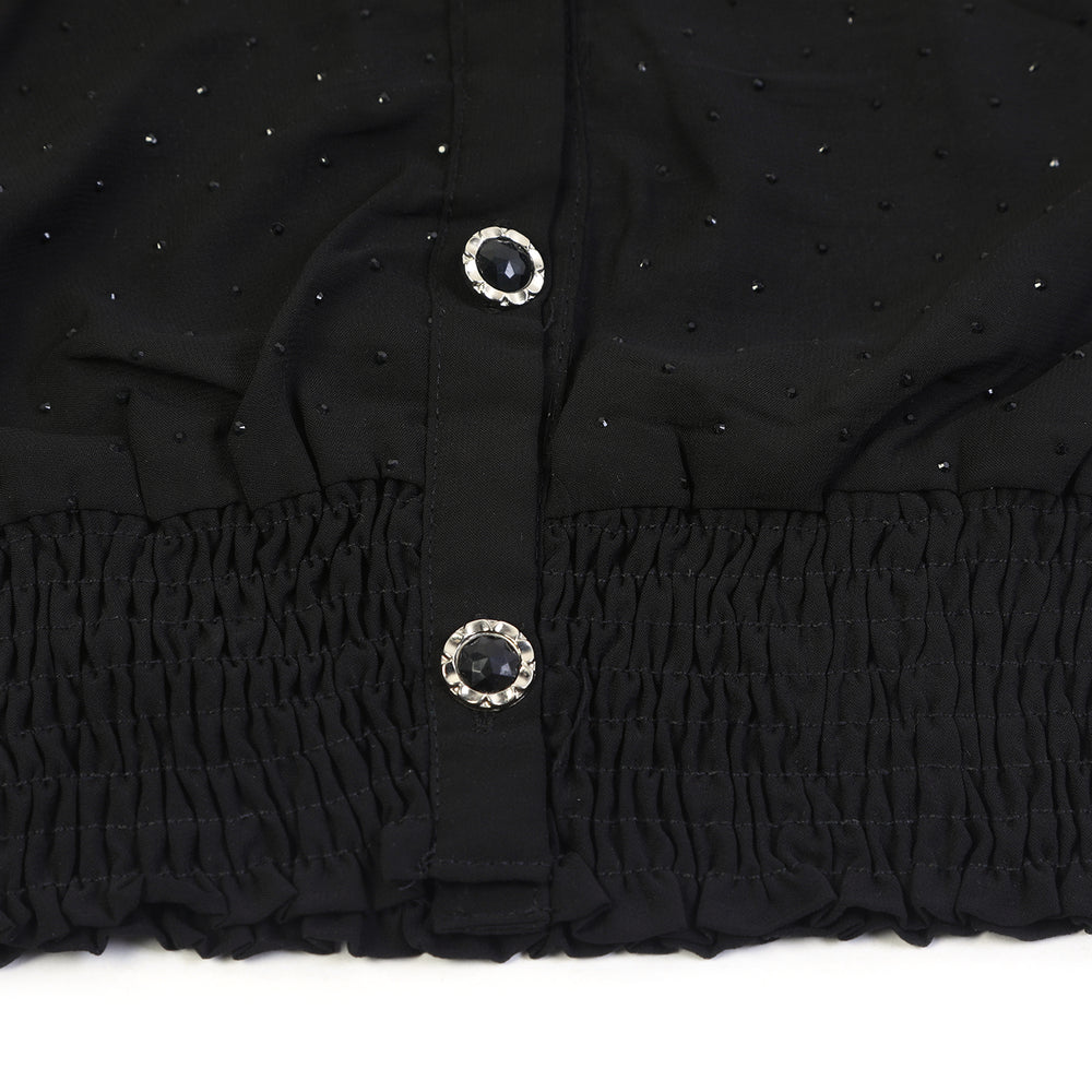 Girls Tight Half Sleeves Suit - Black, Girls Suits, Chase Value, Chase Value