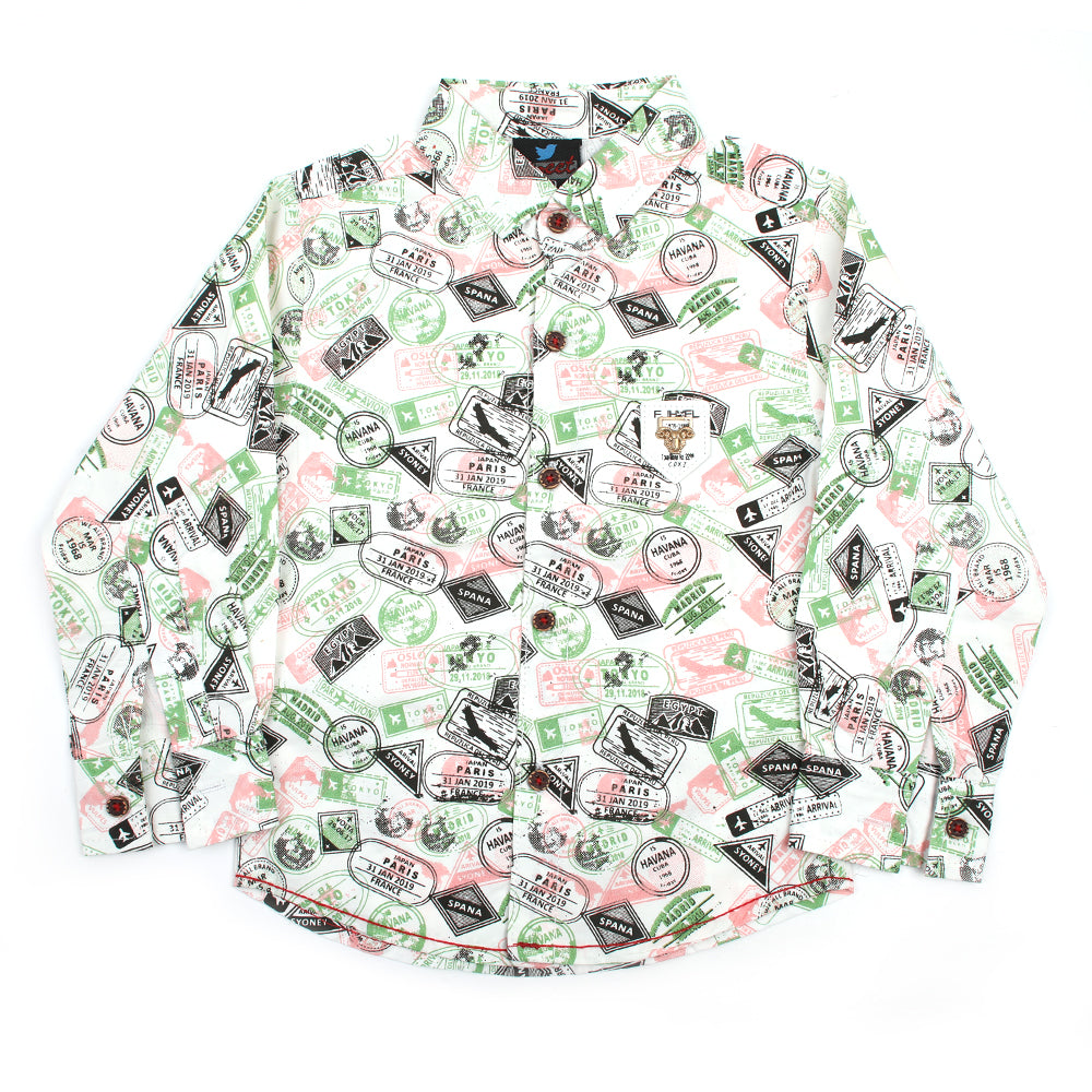 Boys Full Sleeves Shirt - White, Boys Shirts, Chase Value, Chase Value