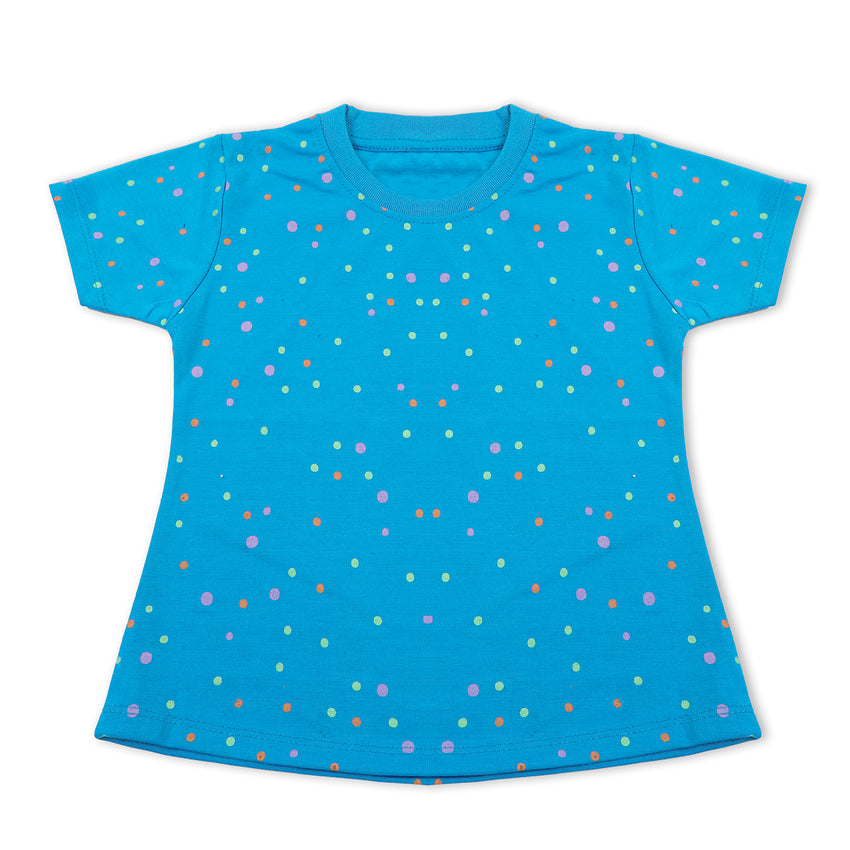 Girls Half Sleeves T-Shirt - Blue