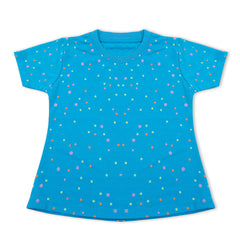 Girls Half Sleeves T-Shirt - Blue
