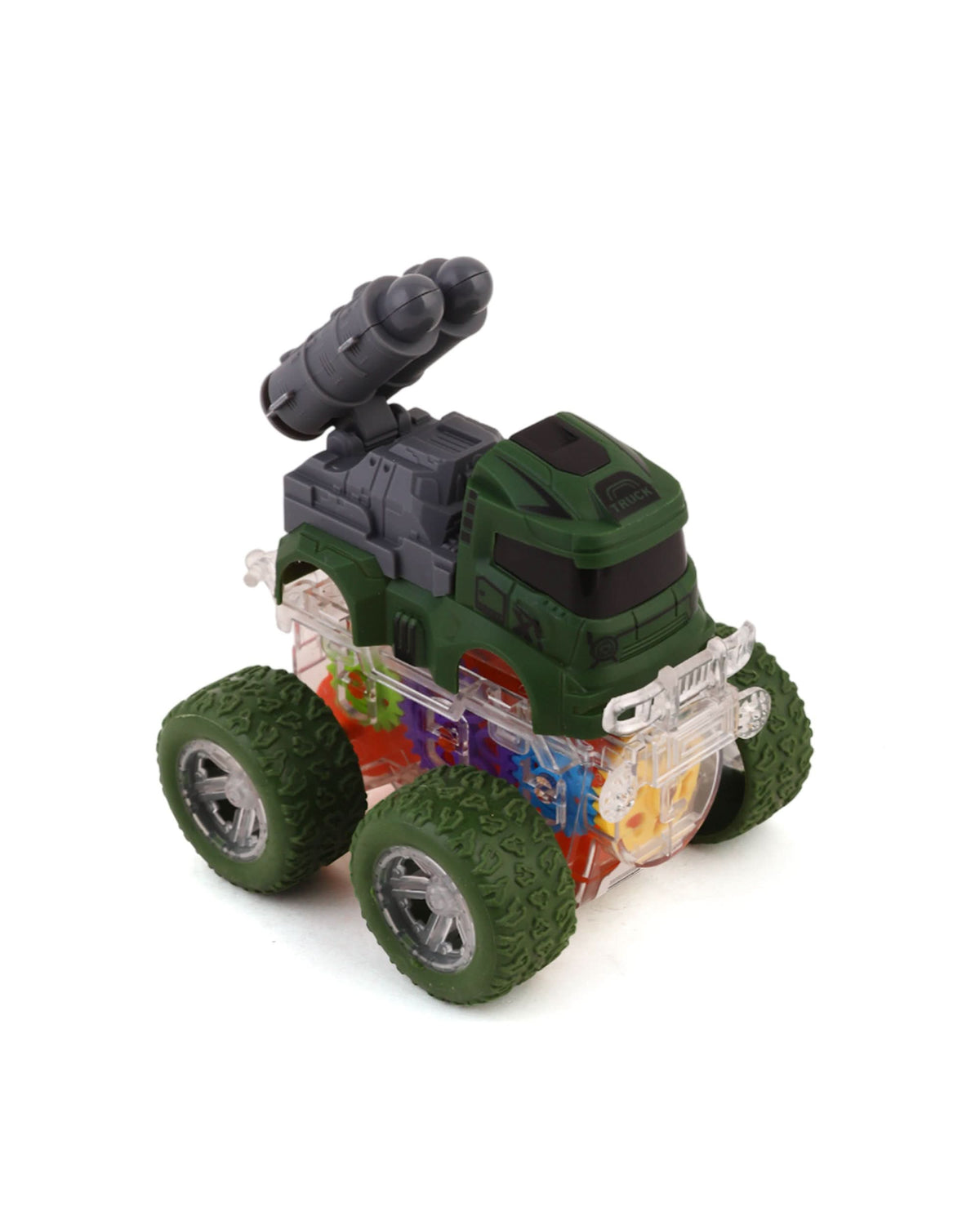 Friction Stunt 4WD Military Vehicle with Light, Die-cast Model Car, Chase Value, Chase Value
