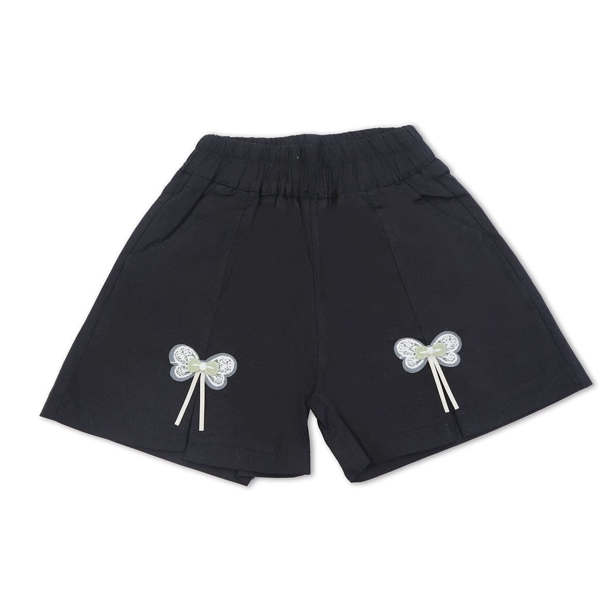 Girls Cotton Shorts - Black, Girls Shorts Skirts, Chase Value, Chase Value