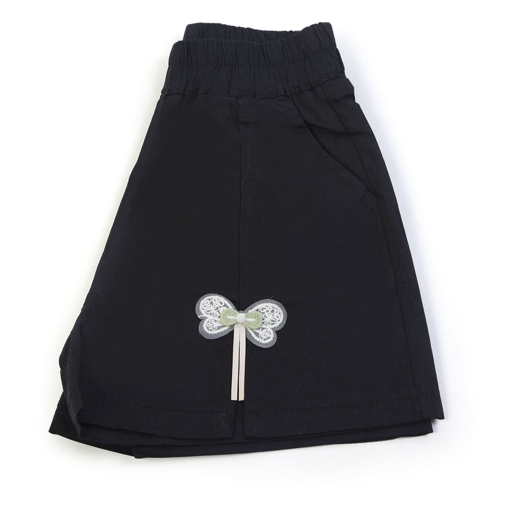 Girls Cotton Shorts - Black, Girls Shorts Skirts, Chase Value, Chase Value