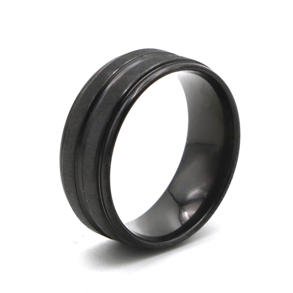 Men's Stainless Steel Ring - Black