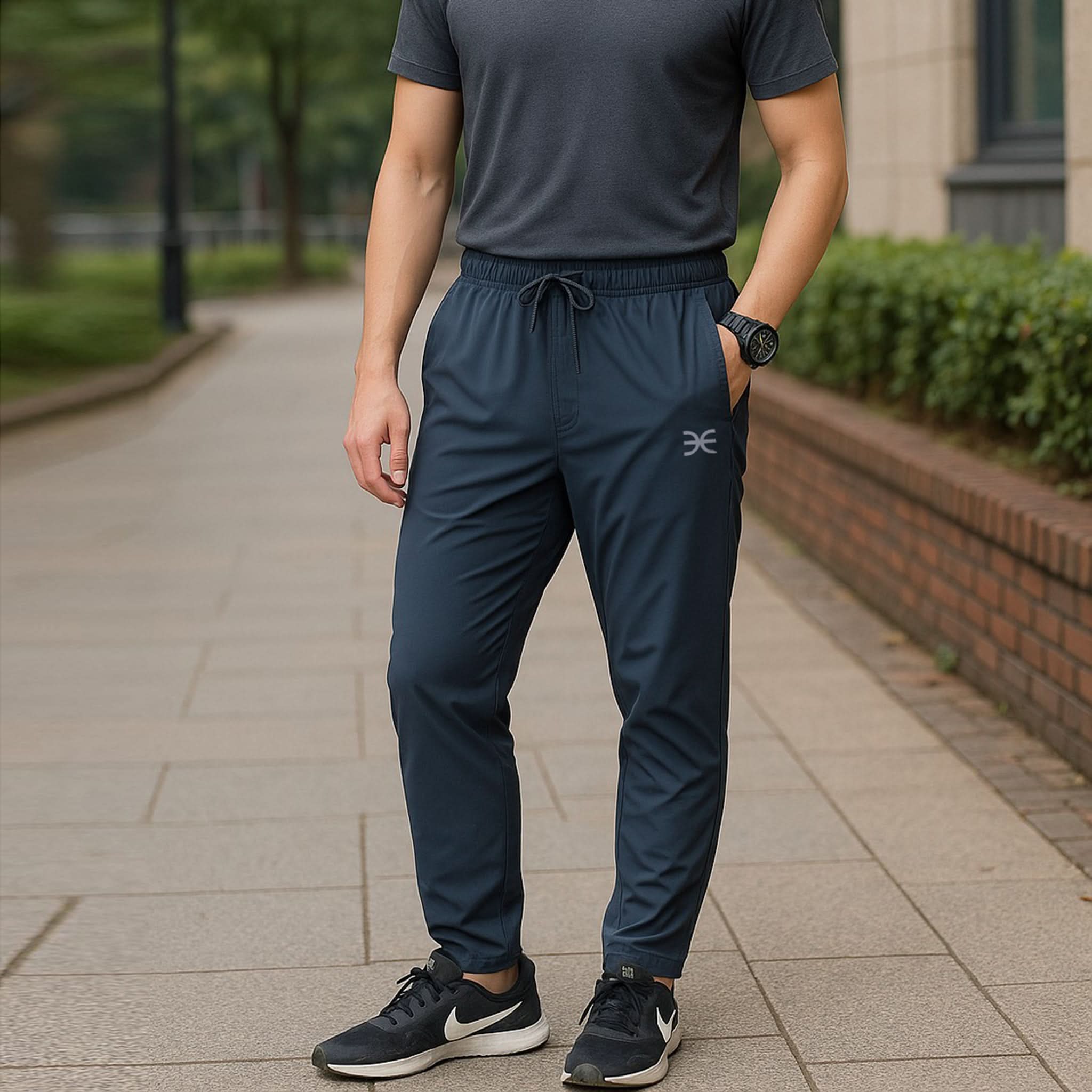 Eminent Men's Nylon Lycra Trouser - Grey, Men's Lowers & Sweatpants, Eminent, Chase Value