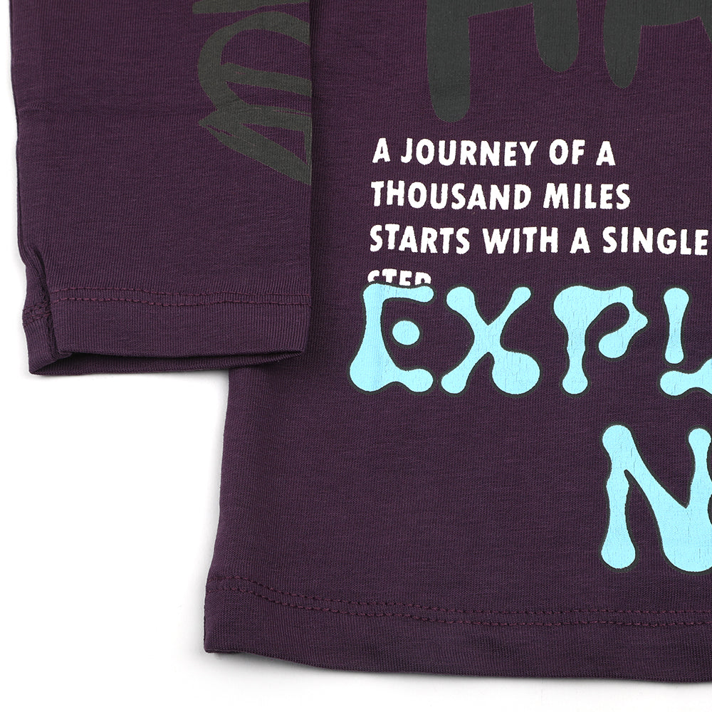 Eminent Boys Full Sleeves T-Shirt - Purple, Boys T-Shirts, Eminent, Chase Value