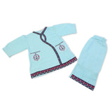 Girls Embroidered Shalwar Suit - Cyan, Girls Shalwar Kameez, Chase Value, Chase Value