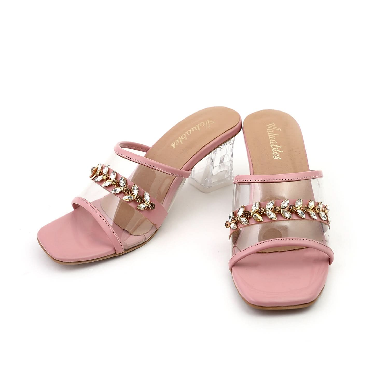 Valuable Women's Heels Slipper - Peach, Women Slippers, Chase Value, Chase Value