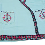 Girls Embroidered Shalwar Suit - Cyan, Girls Shalwar Kameez, Chase Value, Chase Value