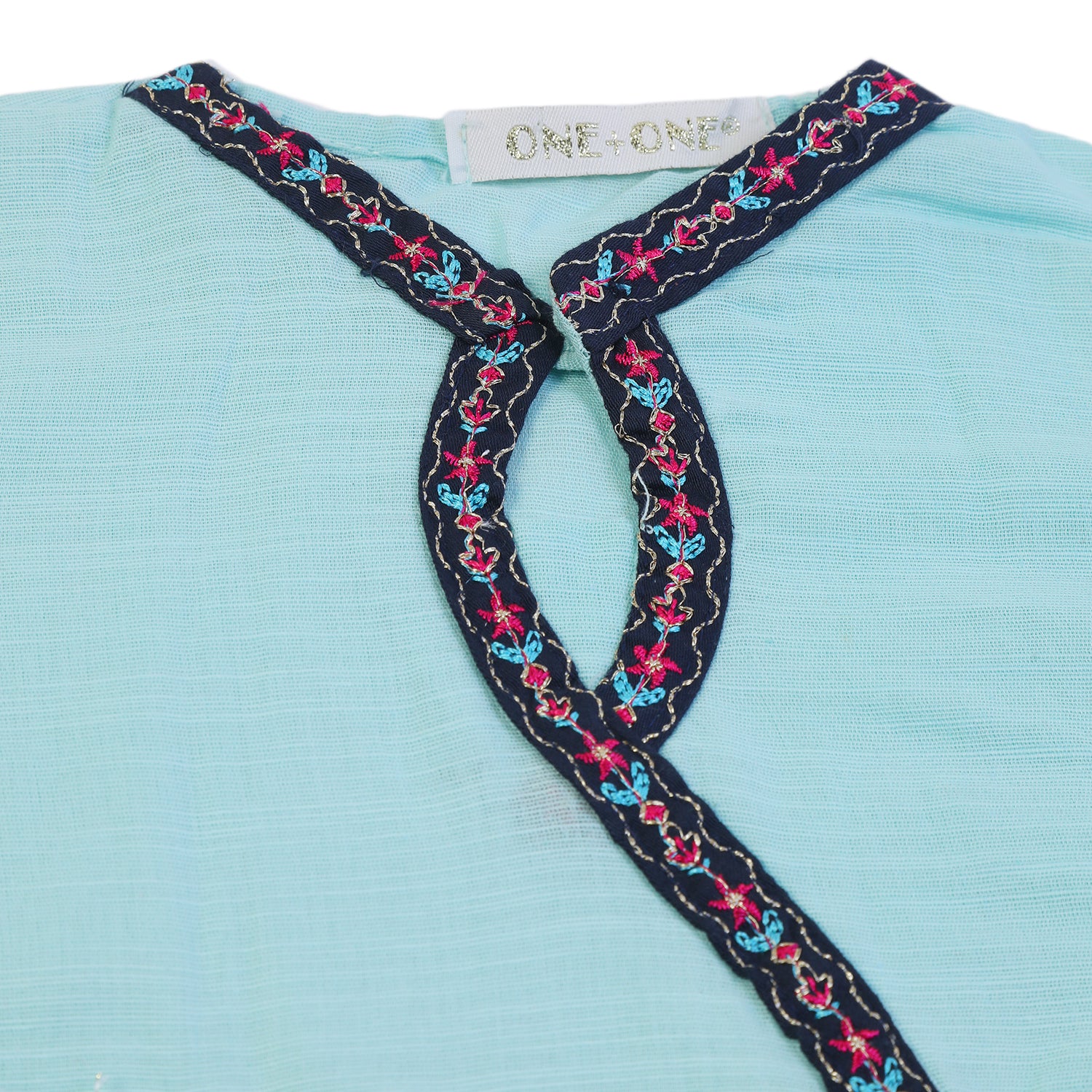 Girls Embroidered Shalwar Suit - Cyan, Girls Shalwar Kameez, Chase Value, Chase Value